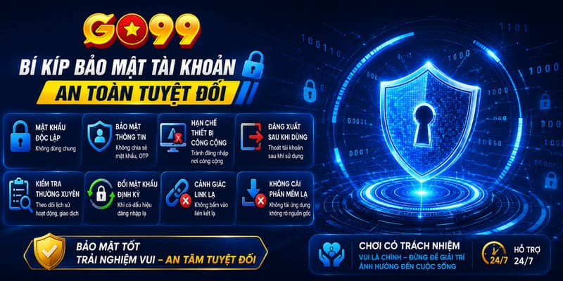 Bí Kíp Bảo Mật Tài Khoản GO99 & Nguyên Tắc Giải Trí Có Trách Nhiệm